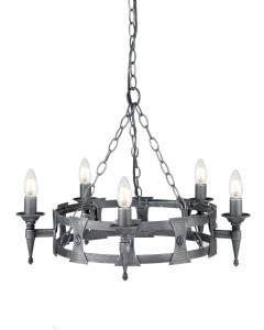 SAXON black and silver V SAX5-BLK-SIL Elstead Lighting