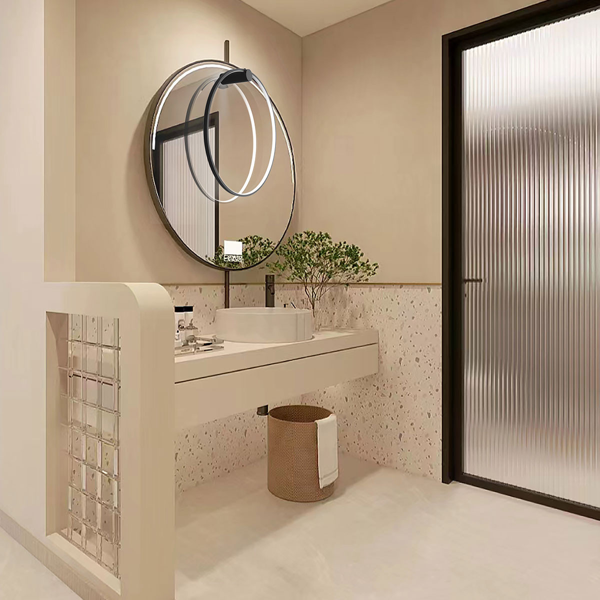 MIRROR LP-999/1W L BK CCT Light Prestige