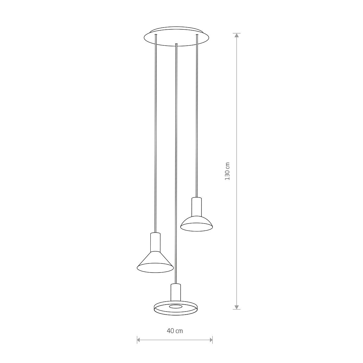 HERMANOS III black-solid brass 8030 Nowodvorski Lighting