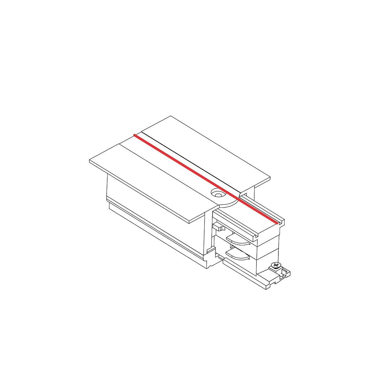 CTLS RECESSED POWER END CAP white LEFT 8234 Nowodvorski Lighting