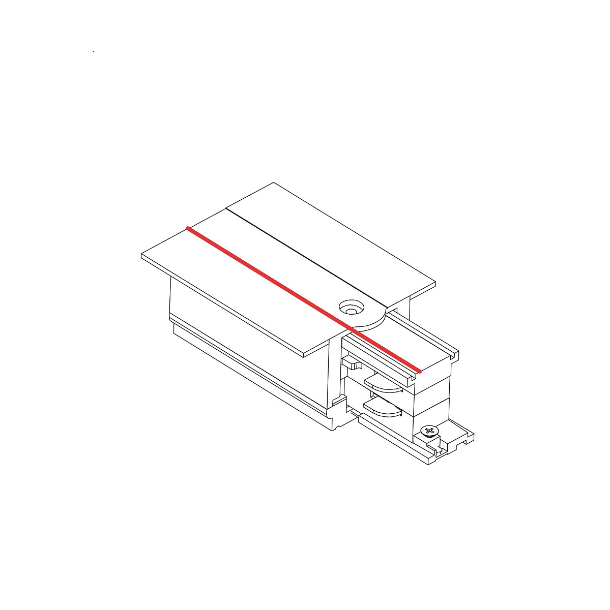 CTLS RECESSED POWER END CAP white RIGHT 8691 Nowodvorski Lighting