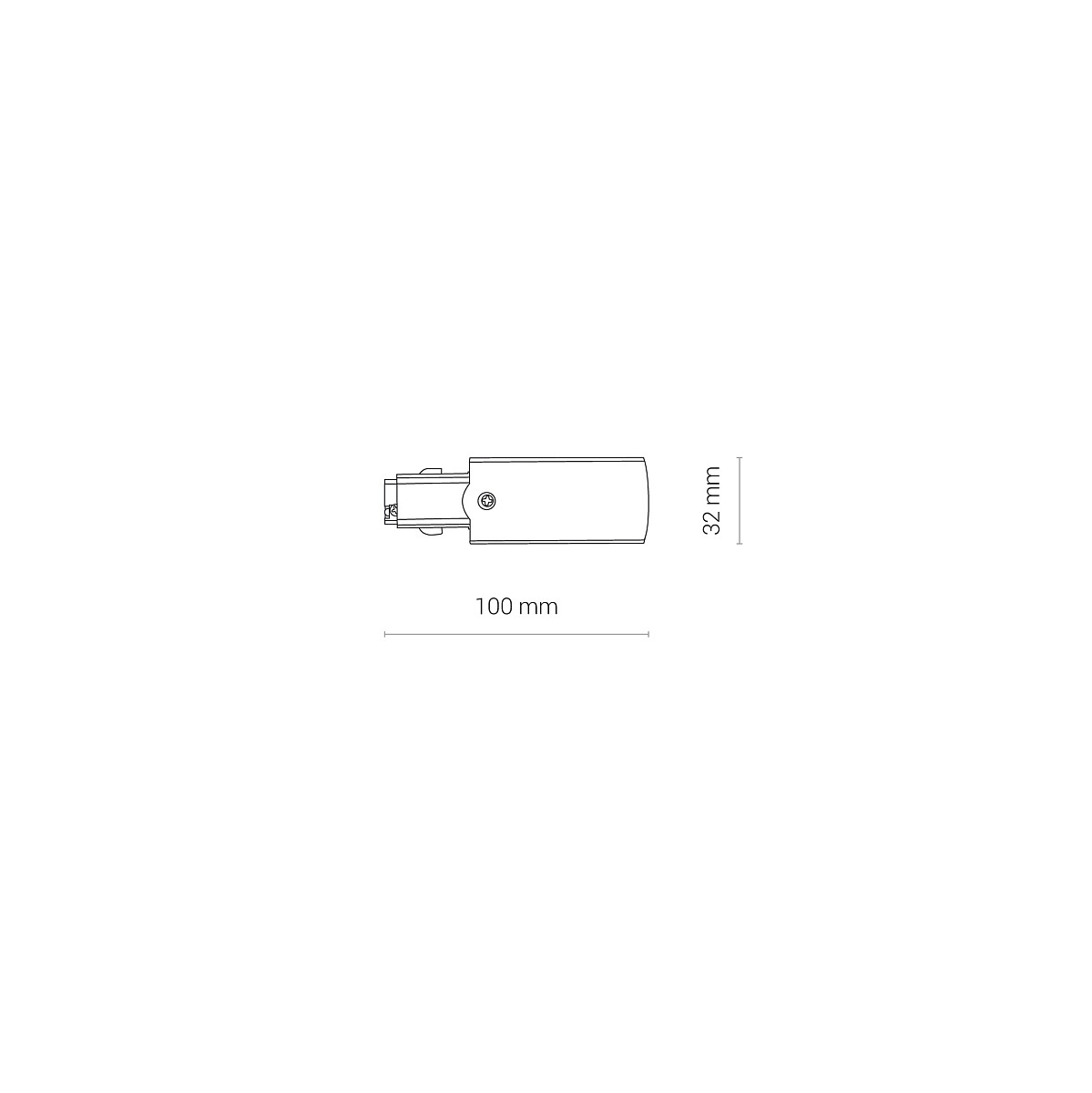 CTLS POWER END CAP white RIGHT 8712 Nowodvorski Lighting