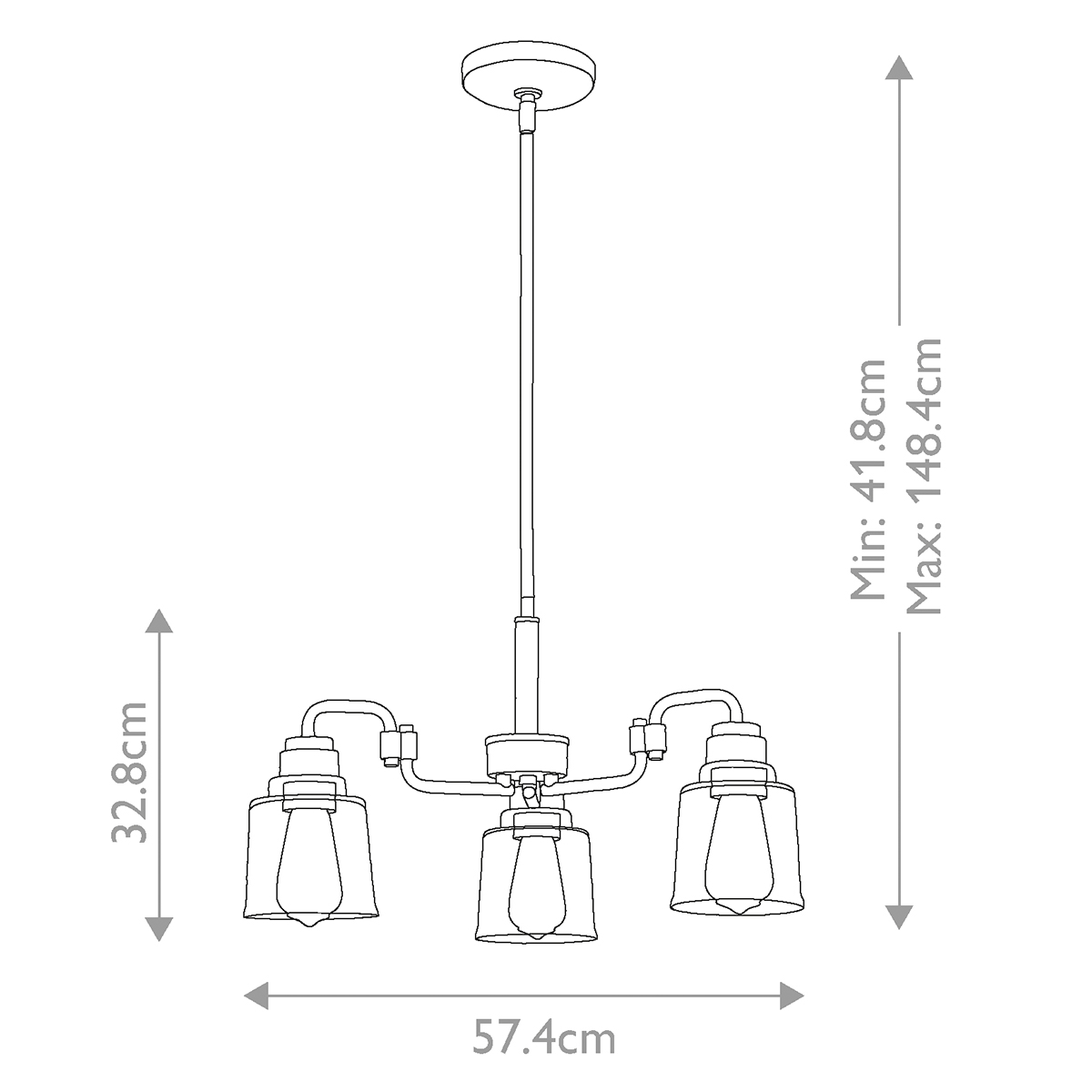 AIVIAN brass III KL-AIVIAN3-WBR Kichler