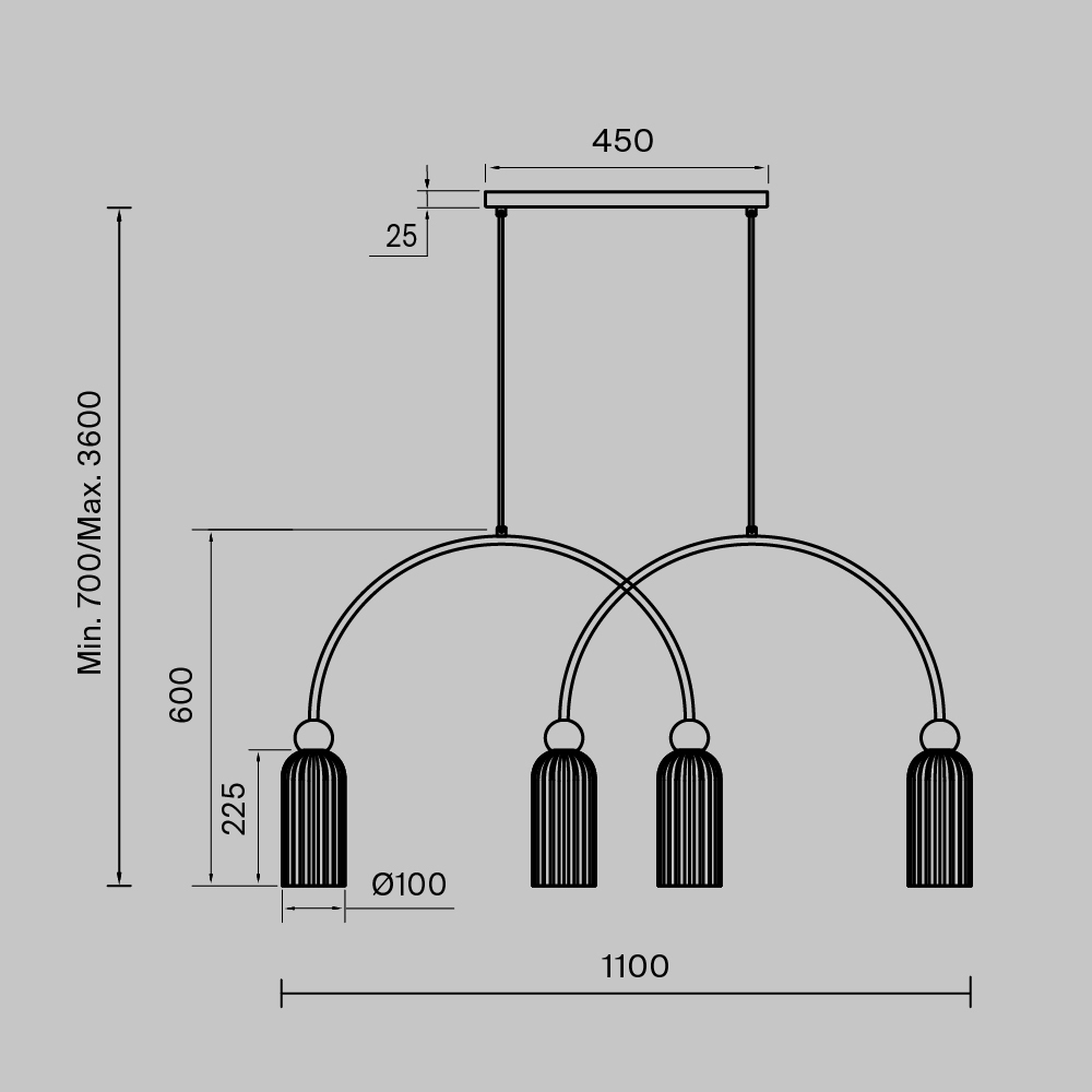 ANTIC III MOD302PL-04W Maytoni