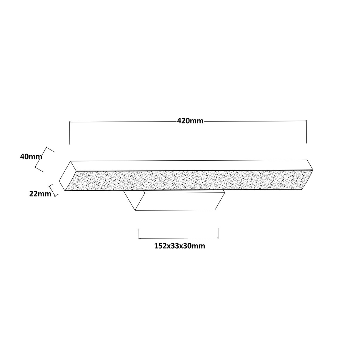 AQUA LED CCT black S LP-987/1W S BK Light Prestige