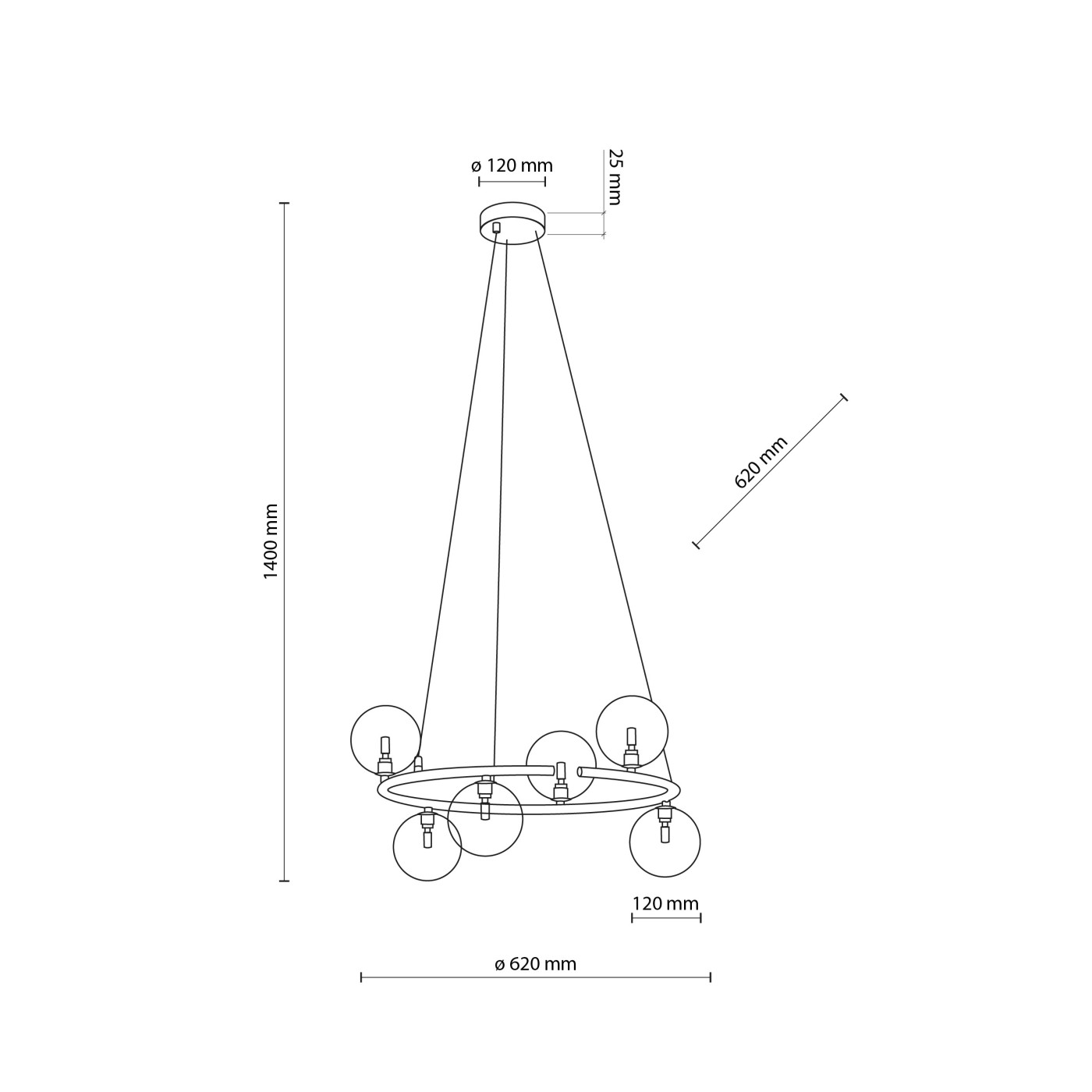 ANABELLE graphite VI 6843 TK Lighting