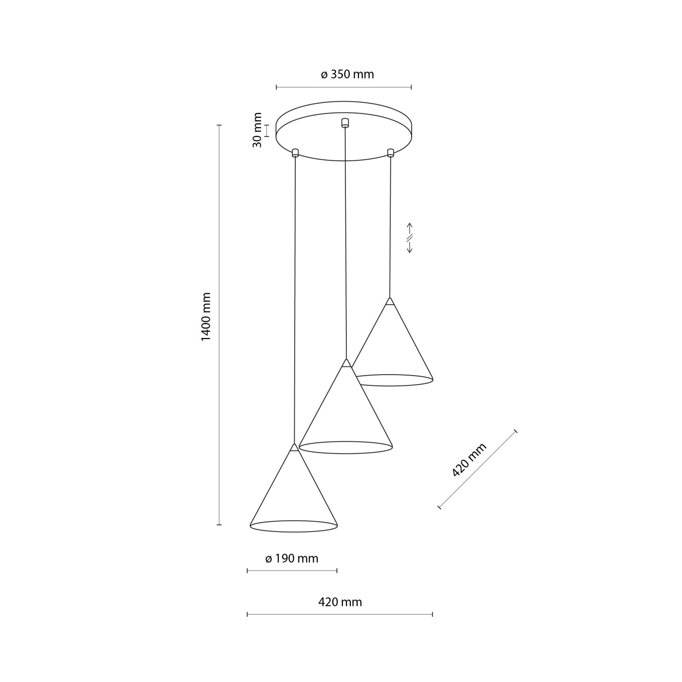 CONO white 10012 TK Lighting
