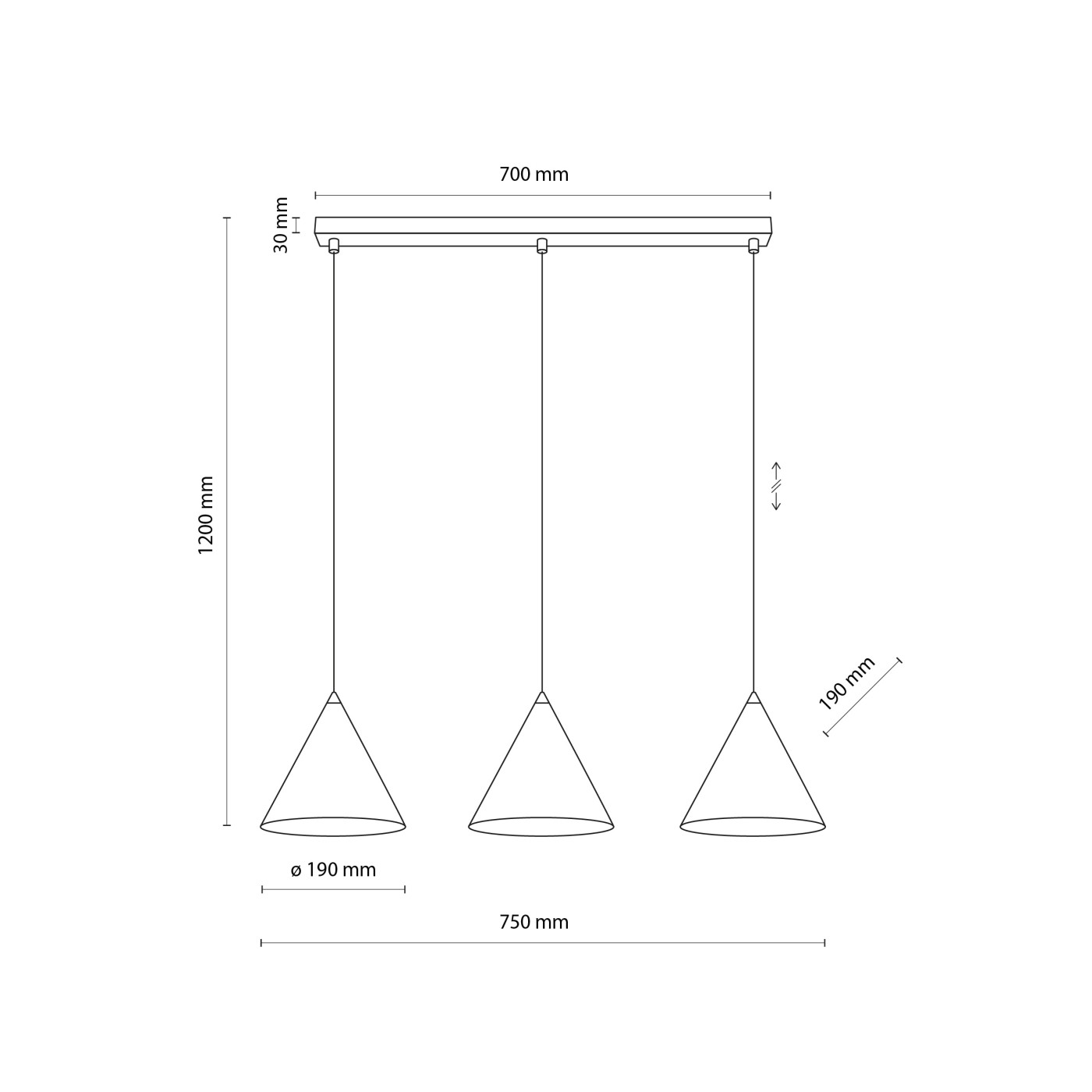 CONO white 10011 TK Lighting