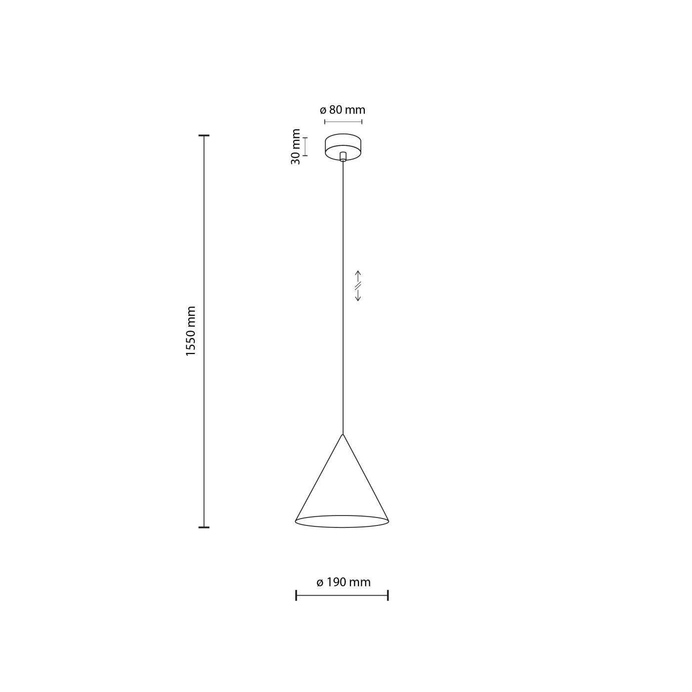 CONO black S 10058 TK Lighting